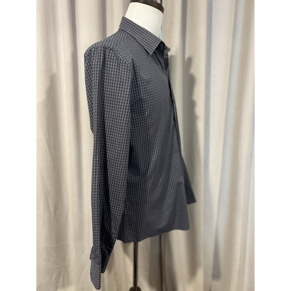 Zachary Prell Men's Button Up Shirt Size‎ Medium Plaid Gray And Blue - Picture 2 of 6
